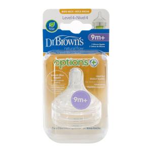 DrBrowns - დოქტორ ბრაუნი ბოთლის განიერყელიანი საწოვარა 9+თ 2ცალი 1750