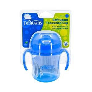 DrBrowns - დოქტორ ბრაუნი ჭიქა ლურჯი რბილი თავსახურით 180მლ 0339