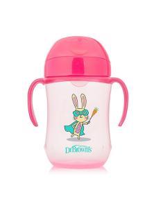 DrBrowns - დოქტორ ბრაუნი ჭიქა ვარდისფერი რბილი თავსახურით 270მლ 1183