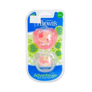 DrBrowns - დოქტორ ბრაუნი მანათობელი მატყუარა ვარდისფერი 0-6თ. 2 ცალი 1899