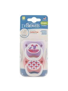DrBrowns - დოქტორ ბრაუნი მატყუარა ორთოდონტული 0-6 თვე 2 ცალი 0258