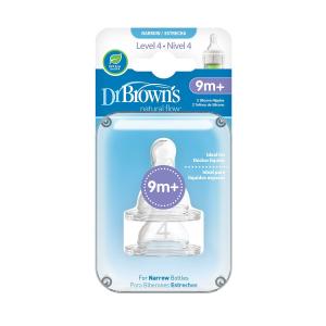 DrBrowns - დოქტორ ბრაუნი სილიკონის საწოვარა 3-6თ 2 ცალი 0490