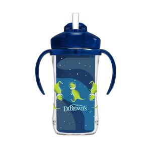 Dr Browns - დოქტორ ბრაუნი ჭიქა საწრუპით ლურჯი 300მლ 2329