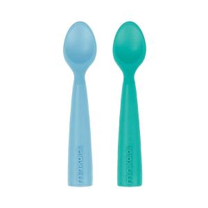 Minikoioi - მინიკოიოი კოვზი სილიკონის ლურჯი და მწვანე 3356