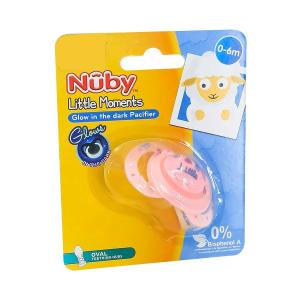 Nuby - ნუბი მატყუარა ოვალური GLOW 0-6 თვე 4735