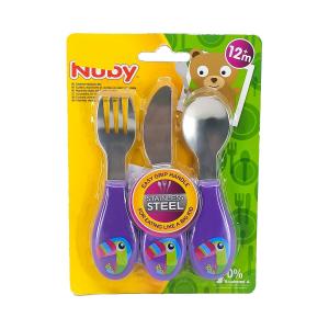 Nuby - ნუბი ნაკრები დანა ჩანგალი კოვზი 8801