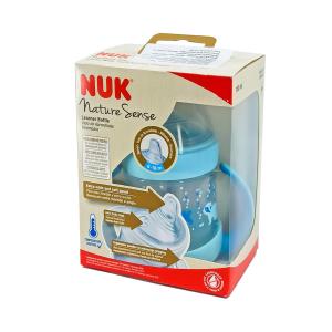 Nuk - ნუკი ბოთლი ტემპერატურის ინდიკატორით და სილიკონის საწოვარით 2829