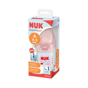 Nuk - ნუკი პლასმასის ბოთლი150მლ სილიკონის მატყუარით 0032