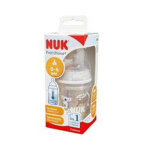 Nuk - ნუკი პლასტმასის ბოთლი 150მლ და სილიკონის საწოვარა 7478