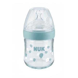 Nuk - ნუკი შუშის ბოთლი 120მლ სილიკონის საწოვარით 1340