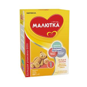 მალიუტკა 1 ადაპტირებული რძე 0 თვიდან 600გ 3496