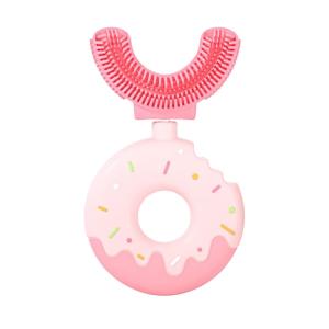 საბავშვო კბილის ჯაგრისი დონატი ვარდისფერი 3082