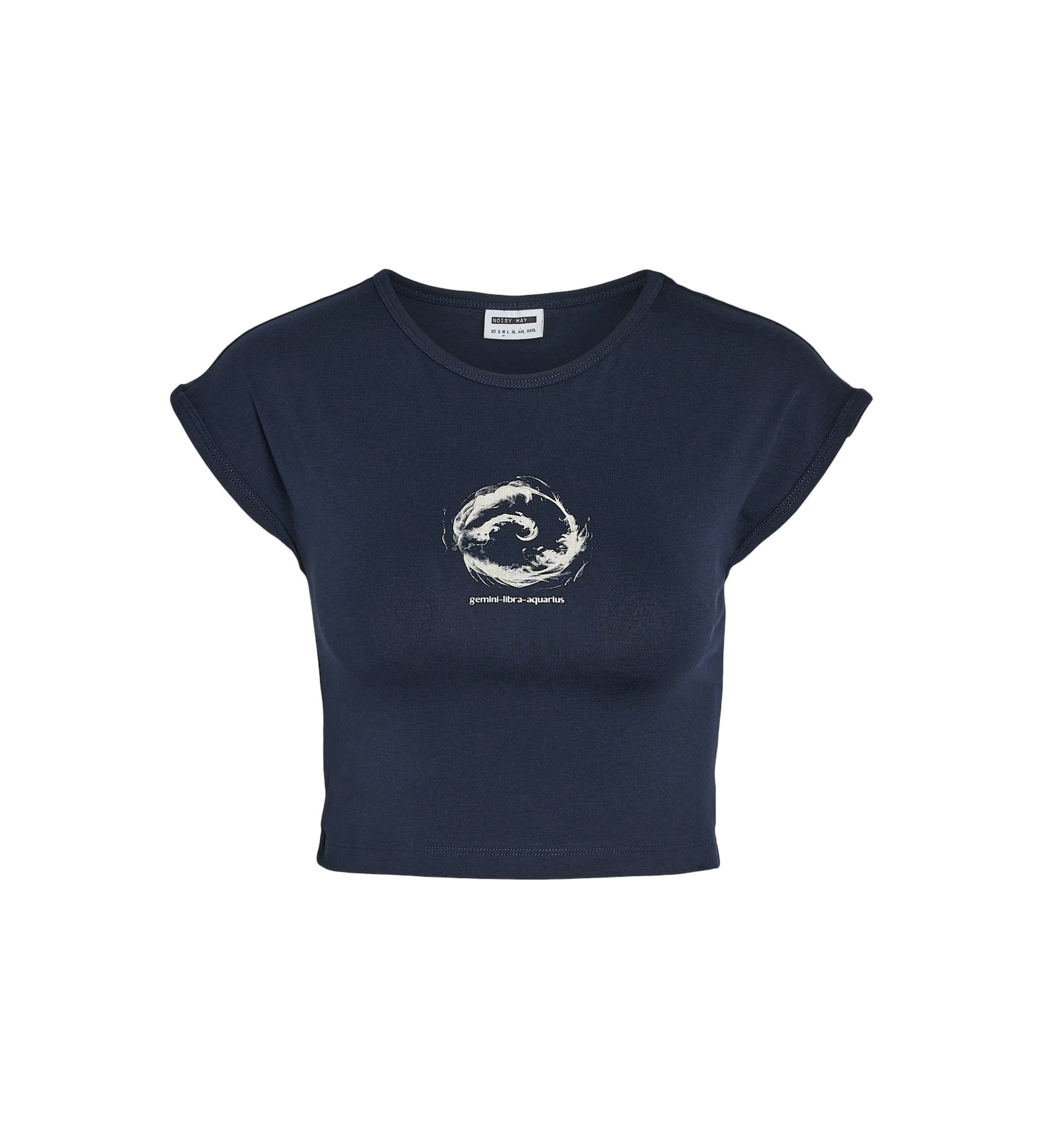 მაისურები Noisy May - NMKATINKA S/S PRINT CROP TOP FWD JRS