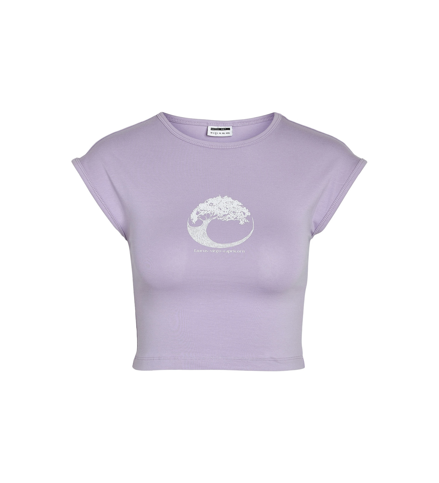 მაისურები Noisy May - NMKATINKA S/S PRINT CROP TOP FWD JRS