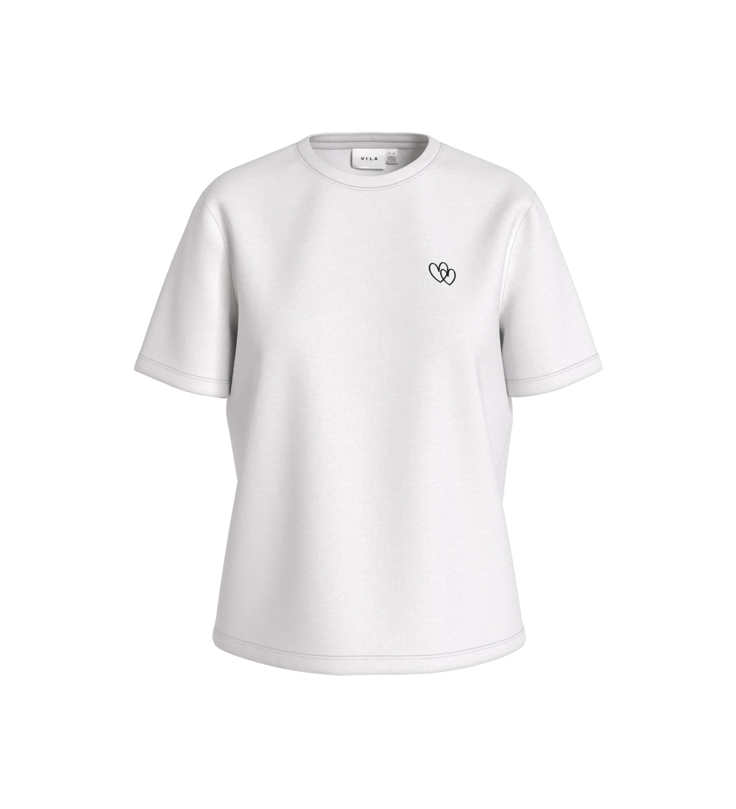 მაისურები VILA - VVISYBIL S/S LOVE HEARTS T-SHIRT/LC/1