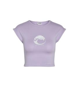მაისურები Noisy May - NMKATINKA S/S PRINT CROP TOP FWD JRS