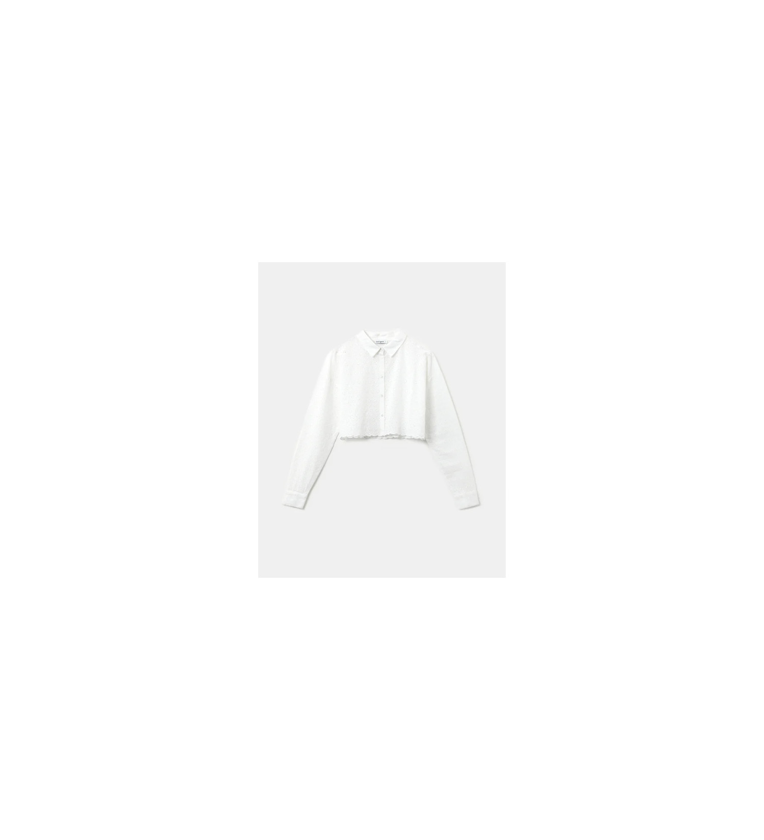 პერანგი Tally Weijl - WHITE EMBROIDERED SHIRT