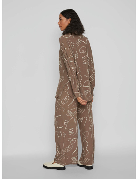 პერანგი VILA - VIKIKKI MAT L/S OVERSIZE LONG SHIRT/SU/M