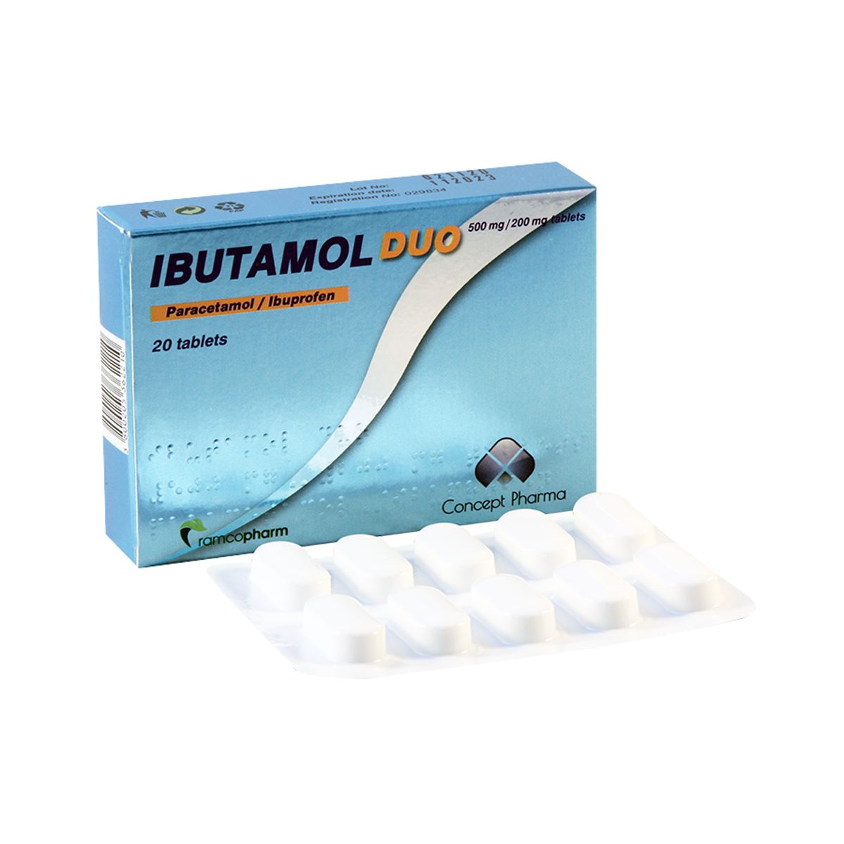 Ibutamol duo - იბუტამოლი დუო 500/200მგ 20 ტაბლეტი