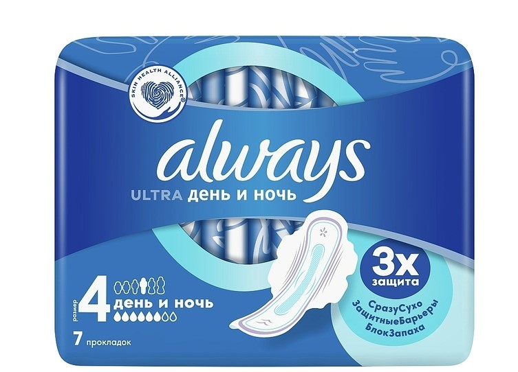 Always Ultra Night ჰიგიენური საფენი 6 წვეთიანი