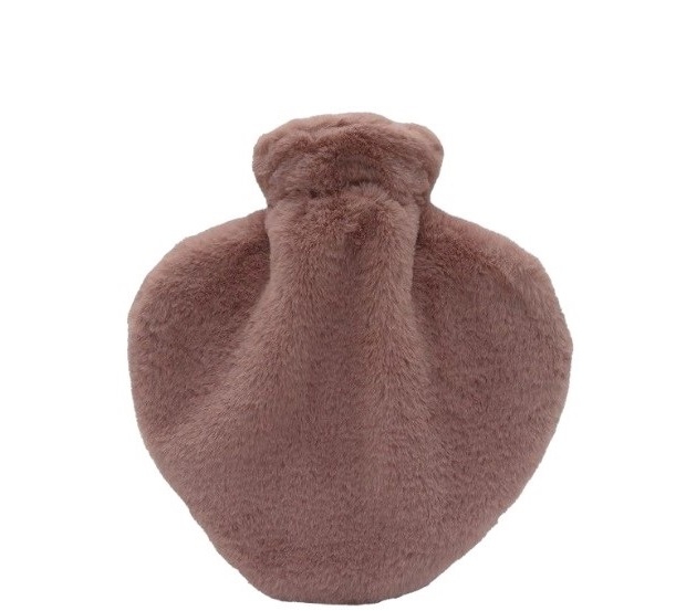 Aroma Home ცხელი წყლის ბოთლი ბეწვის საფარით Pink Heart