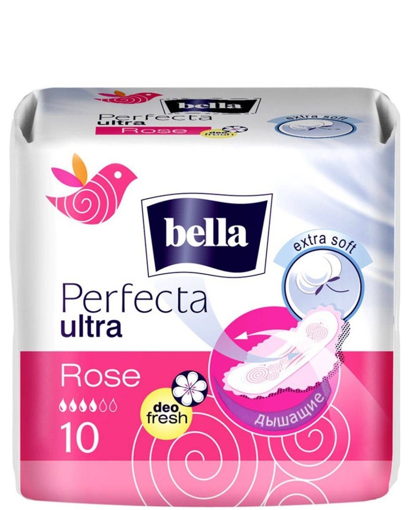 Bella Perfecta Ultra Rose ჰიგიენური საფენი 4 წვეთიანი