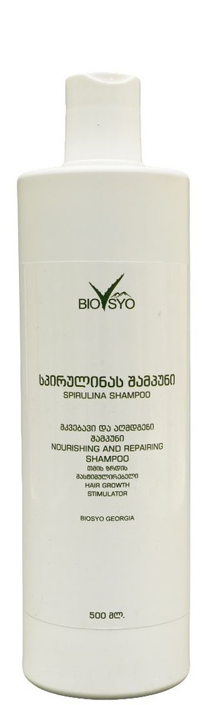 Biosyo Spirulina თმის აღმდგენი შამპუნი 500 მლ