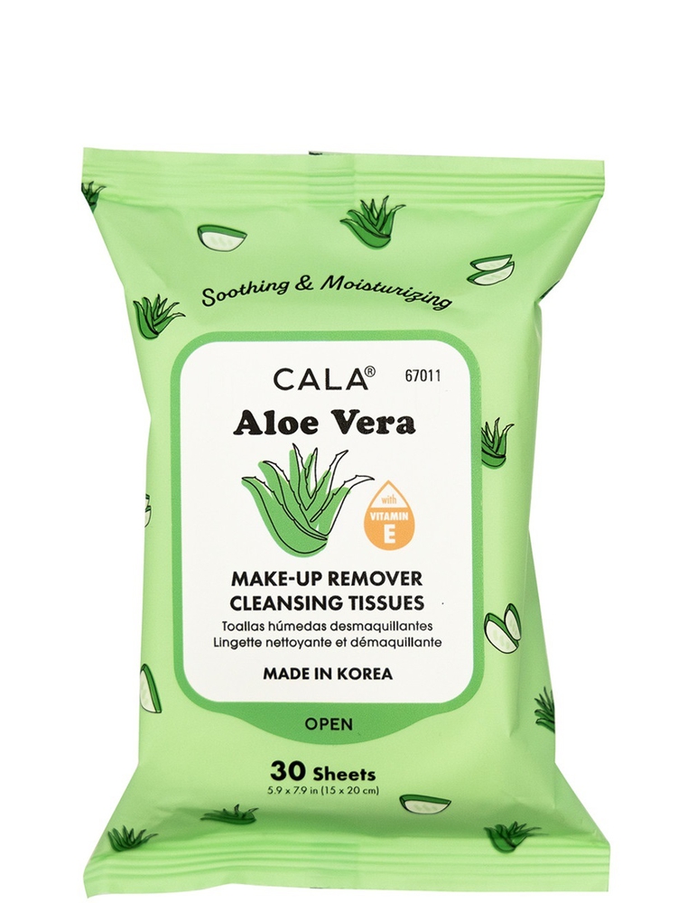 Cala Aloe Vera მაკიაჟის მოსაშორებელი ხელსახოცი