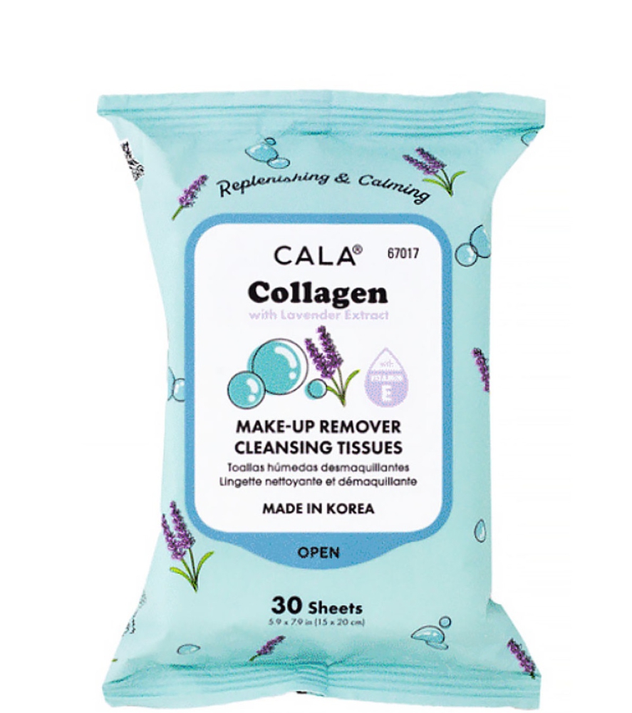Cala Collagen მაკიაჟის მოსაშორებელი ხელსახოცი