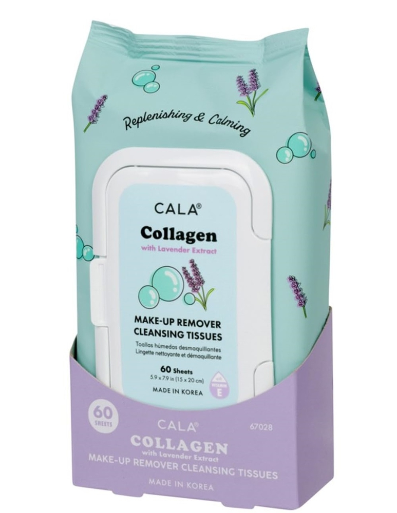 Cala Collagen მაკიაჟის მოსაშორებელი ხელსახოცი