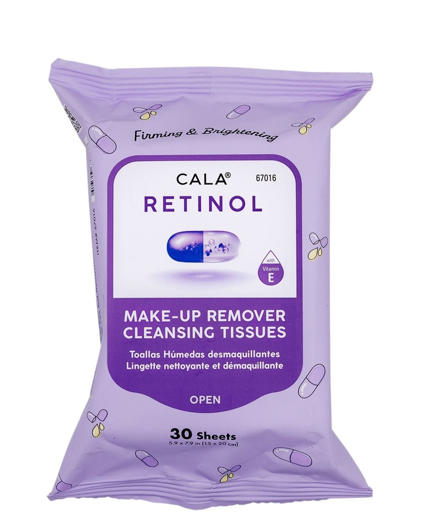 Cala Retinol მაკიაჟის მოსაშორებელი ხელსახოცი