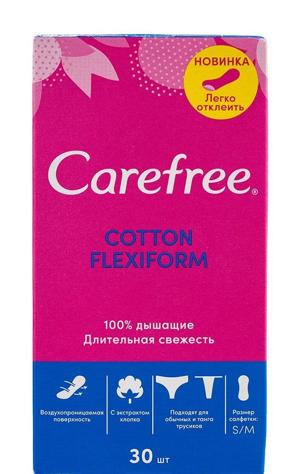 Carefree ყოველდღიური ჰიგიენური საფენი Flexiform