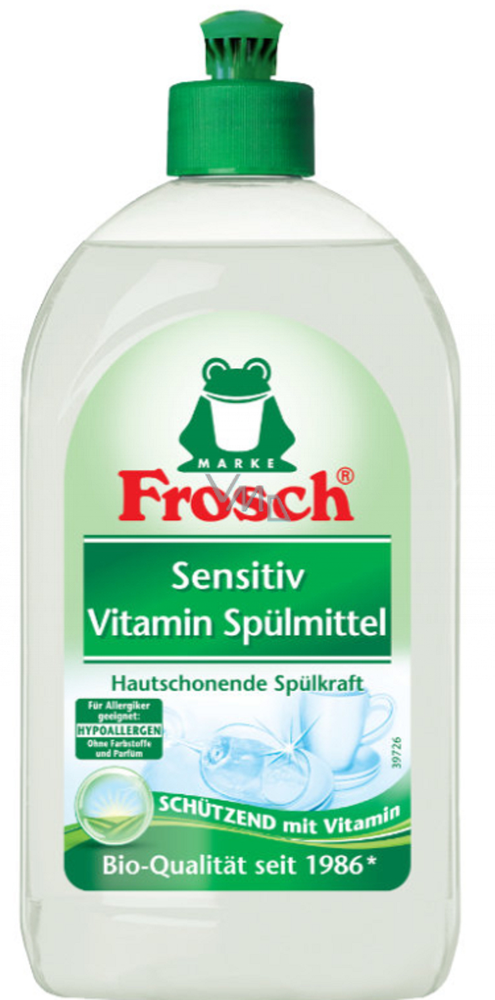 Frosch, ჭურჭლის სარეცხი ბალზამი, ანტიალერგიული, 500 მლ.