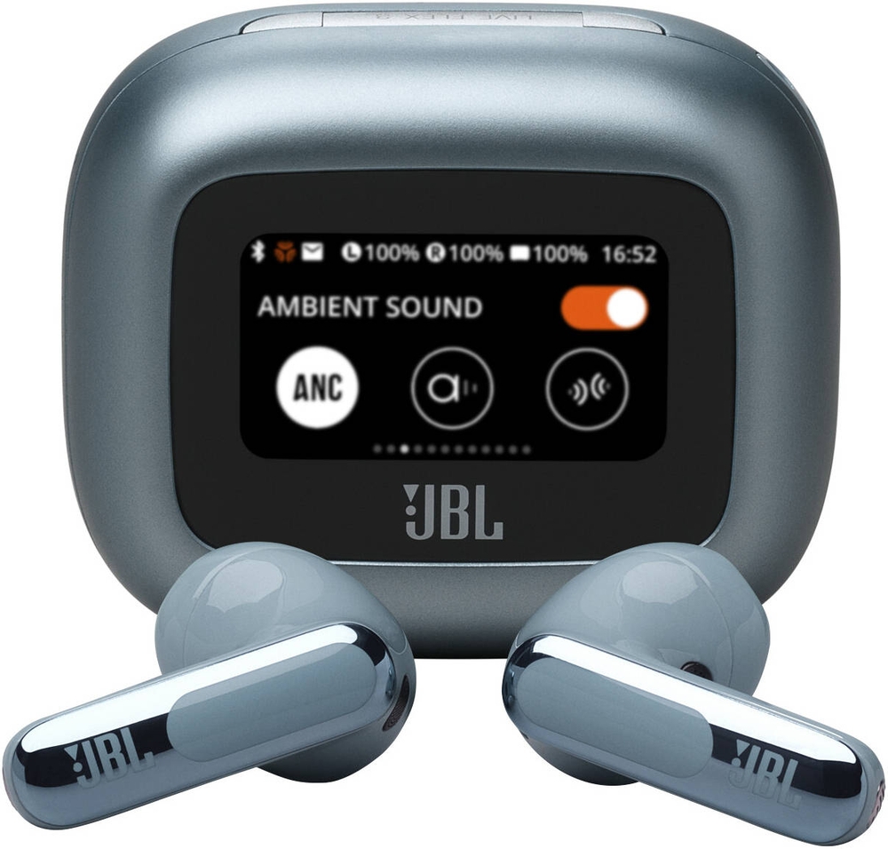 JBL Live Flex 3 True Wireless Noise Cancelling Earphones With Screen Blue
