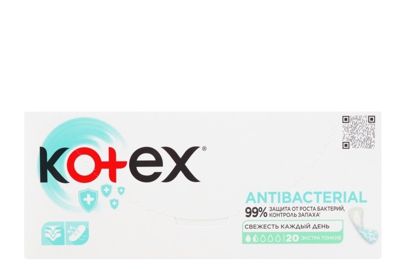Kotex Antibacterial ყოველდღიური ჰიგიენური საფენი