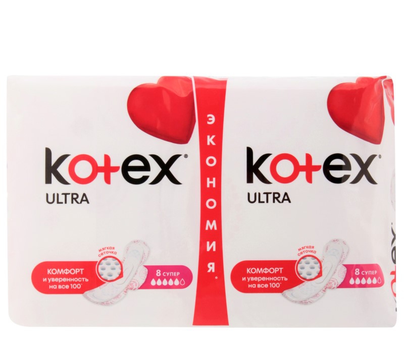 Kotex Ultra Super ჰიგიენური საფენი 5 წვეთიანი