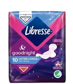 Libresse Ultra Large+ ღამის ჰიგიენური საფენი 6 წვეთიანი