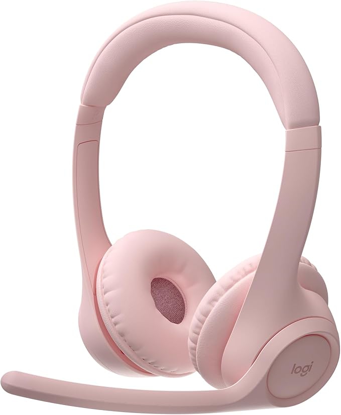 Logitech Zone 300 Wireless Bluetooth Headset with Noise-Canceling Microphone Rose