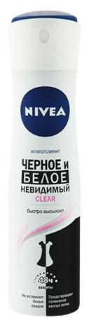Nivea Black & White Invisible Transparent დეოდორანტი