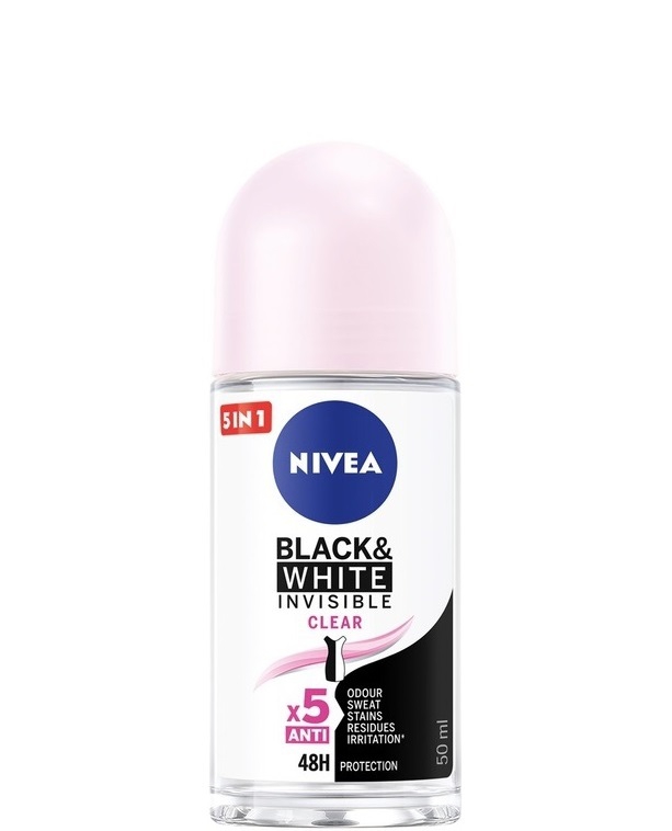Nivea Black & White Invisible Transparent დეოდორანტი
