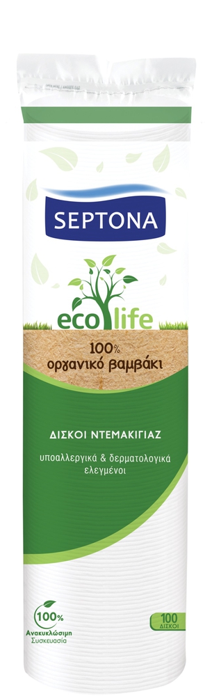 Septona Eco Life ბამბის დისკი, 100 ცალი