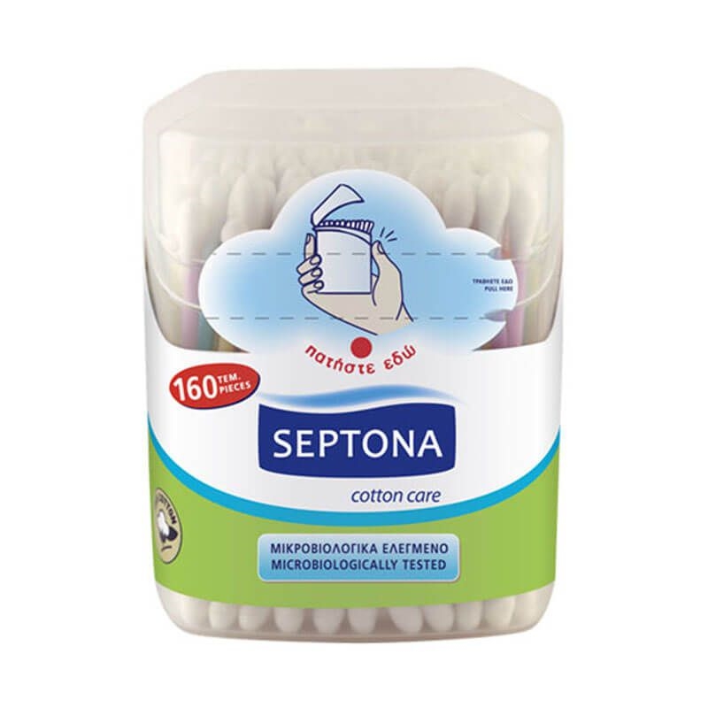 Septona ბამბის ჩხირები, 160 ცალი