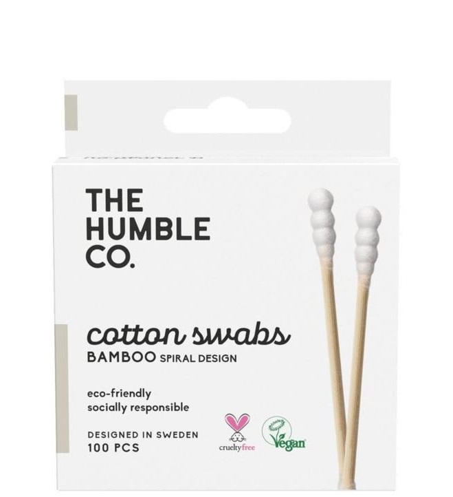 The Humble Co. Natural Bamboo ყურის ჩხირი, 100 ცალი