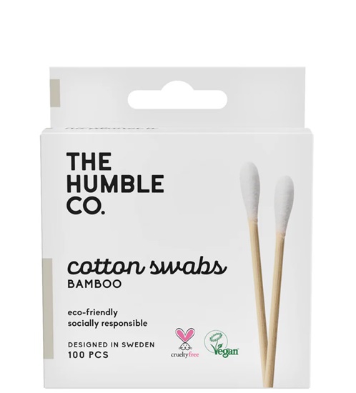 The Humble Co. Natural Bamboo ყურის ჩხირი, 100 ცალი