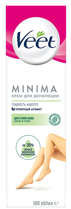Veet Minima დეპილაციის კრემი მშრალი კანისთვის