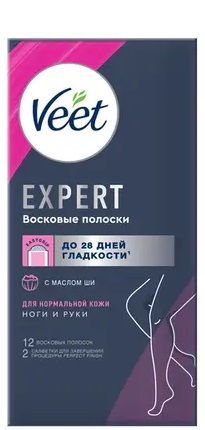 Veet ცვილის ზოლები დეპილაციისთვის