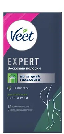 Veet ცვილის ზოლები დეპილაციისთვის