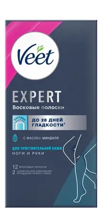 Veet ცვილის ზოლები დეპილაციისთვის