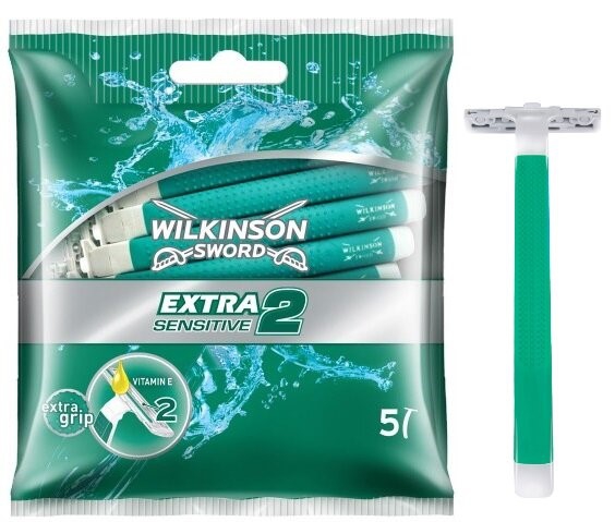 Wilkinson Sword Extra 2 Sensitive ერთჯერადი საპარსი, 5 ცალი