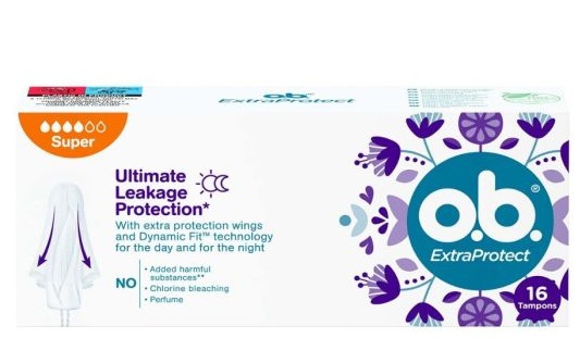 o.b. Extra Protect Super ტამპონი 4 წვეთიანი